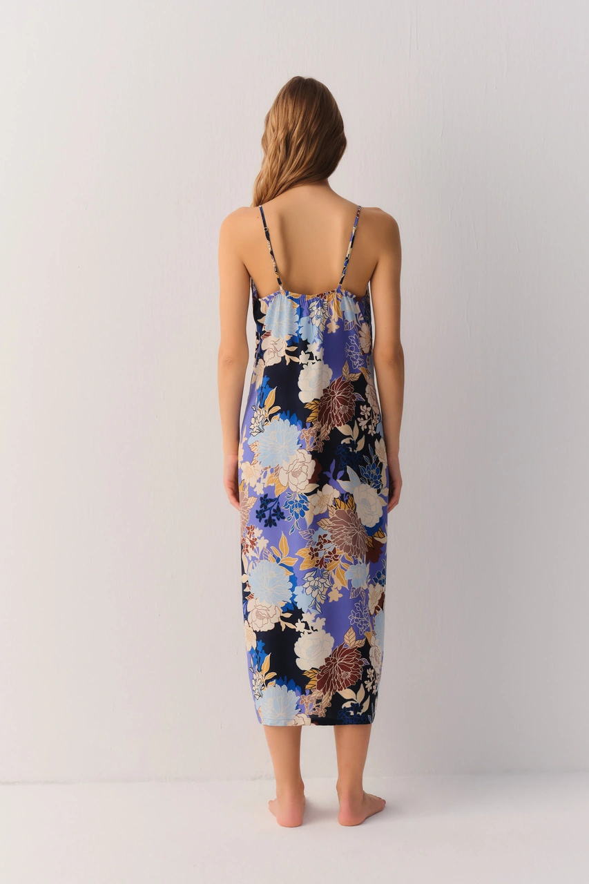 Suwen Flowery Night Uzun Gecelik Sh26404613l846 Çiçek Desenli