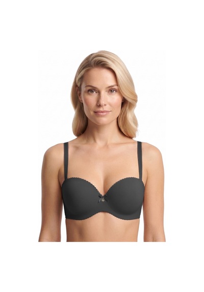 Cottonill Seamless Bra - Serina Balenli Lazer Kesim Yarım Dolgulu Push Up Straplez Kadın Sütyen 2'li Paket Çok Renkli