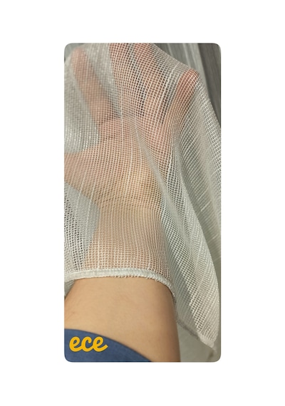 Ece Düz Şantuklu Lüx Tül Perde / Ölçünüze Özel Dikim Kırık Beyaz