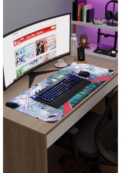 Beidou Genshin Impact Anime Gacha V1 - 90x40 Xxl Gaming Mouse Pad Fare Altlığı