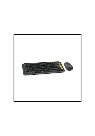 Logıtech Pop Icon Combo, Siyah-yeşil, 920-013075, Kablosuz, Türkçe Q, Klavye Mouse Set Diğer