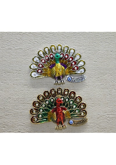 Dekoratif Tavuskuşu Magnet Alk3852