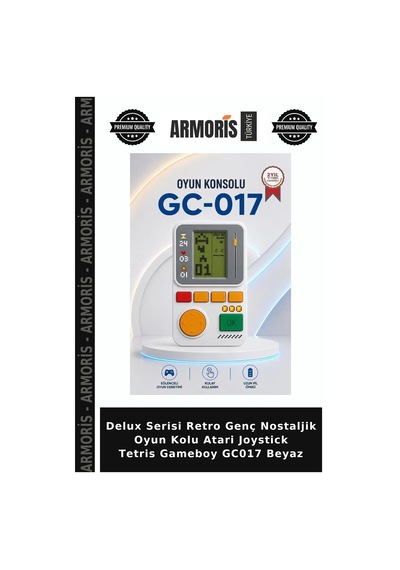 Delux Serisi Retro Genç Nostaljik Oyun Kolu Atari Joystick Tetris Gameboy Gc017 Beyaz
