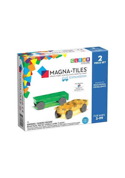 Magna-tiles - Arabalar - 2 Parça Expansion Set: Yeşil & Sarı