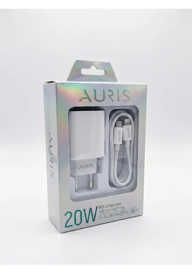 Auris Ars-ch50 20w Pd Şarj Adaptörü + Type-c Lightning Kablo 20w Adaptör+1m Kablo 0