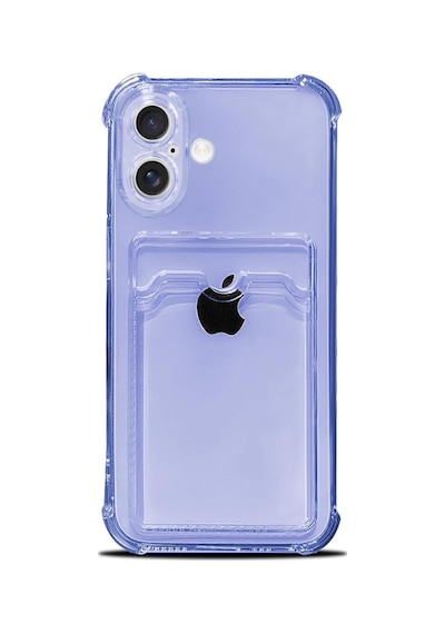 İphone 17 Uyumlu Kamera Korumalı Kartlıklı Köşeleri Airbag Tasarımlı Darbe Önleyici Mor