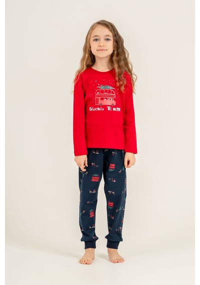 Rolypoly Winter Everywhere Anne Kız Kırmızı Uzun Kol Pijama Takım Rp3938-a-v1 Rp3938-a-v1