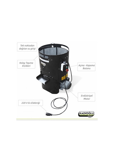 Kadıoğlu Rendeli Ceviz Soyma Makinesi Pratiko 40 Litre
