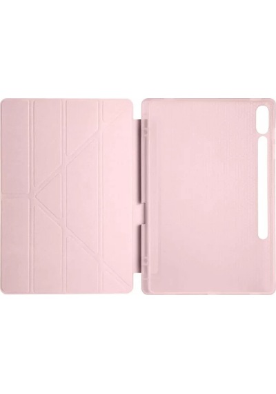Newface Samsung Uyumlu Galaxy X610 Tab S9 Fe Plus 12.4 Kılıf Kalemlikli Mars Tablet Kılıfı - Rose Gold,