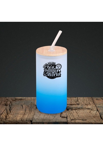 Bk Gift İsimli Dad Tasarımlı Mavi Renk Pipetli Buzlu Cam Bardak 600ml - 3, Babaya Hediye, Doğum Günü Hediyesi Kobitmeyen137837 Bk Gift