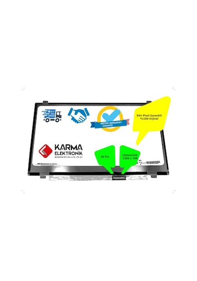 Lp156Wh3 Tl E1 , Lp156Wh3(Tl)(E1) Lcd Ekran, Panel (40Pin)