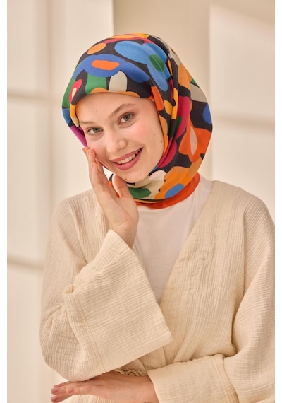 Silk Home Aura Eşarp 140003-17 Turuncu, Yeşil, Sarı, Siyah, Mor, Pembe
