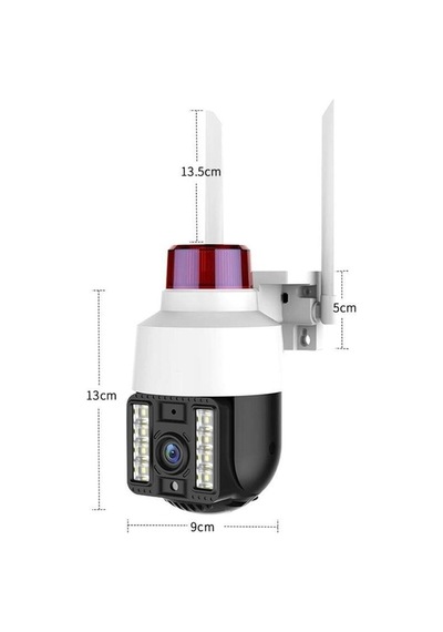 1080p Speed Dome Wifi Kablosuz Dış Mekan Camera Çakarlı Güvenlik Kamerası Hareket Sensörlü