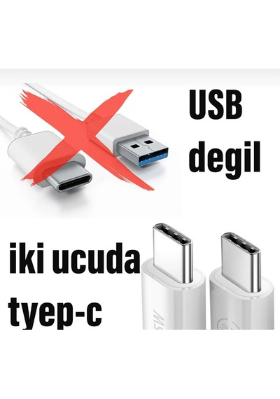 C To Type C Şarj Kablosu 30w 2 Metre Uzun Pd Çift Taraflı Usb C Hızlı Şarj Ve Data Kablosu Beyaz Diğer