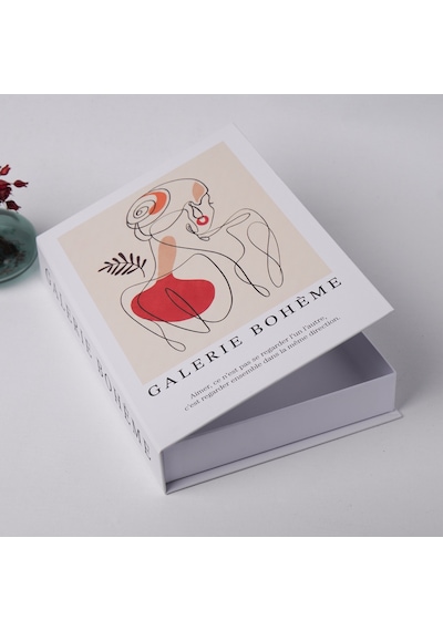 Bak Gel Al Kitap Görünümlü Dekoratif Kutu, Iskandinav Tarzı , Minimalist Saklama Kutusu