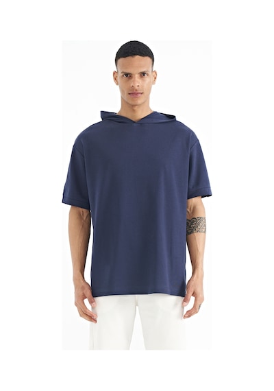 Tommy Life T11er-88179 Erkek Kapüşonlu Kol Etiket Detaylı Oversize T-shirt T11ER-88179-R0674