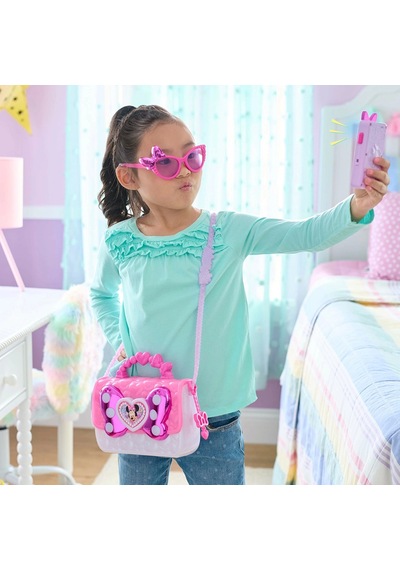 Sesli Ve Işıklı Minnie Mouse Kurdele Çanta Seti