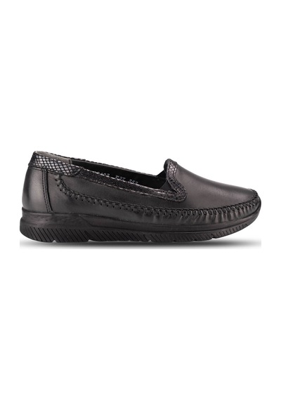 Forelli Laden-g Kadın Siyah 36-41 Deri Comfort Ayakkabı