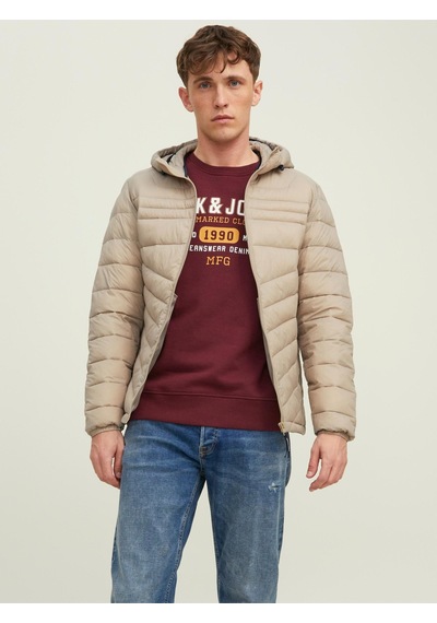 Jack & Jones Jjehero Puffer Hood Noos Erkek Bej Mont - 12211785