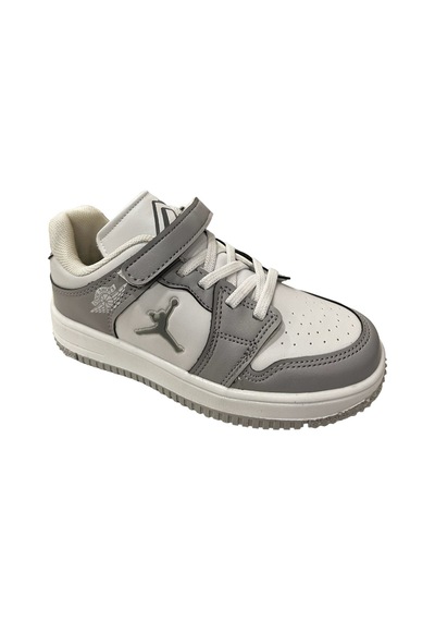 Cool Haykat Kısa Flt Çocuk Sneaker Ayakkabı Gri Beyaz Beyaz - Gri