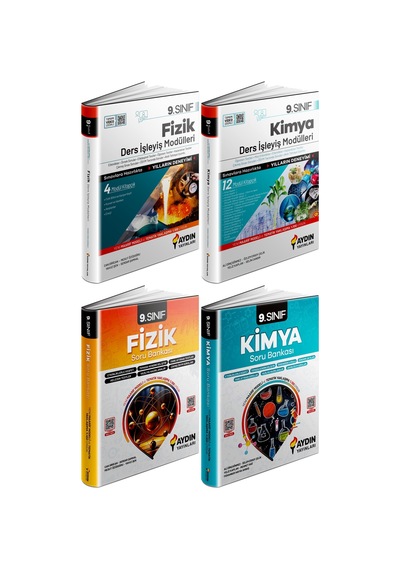Aydın 2025 9. Sınıf Fizik + Kimya Ders Anlatım Fasikülleri + Konu Özetli Soru 4 Kitap