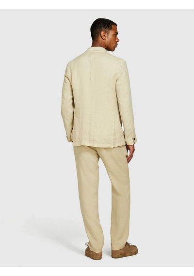 Sisley %100 Keten Astarsız Rahat Kalıp Ceket Erkek Bej Ceket - 325p2aghsw01q