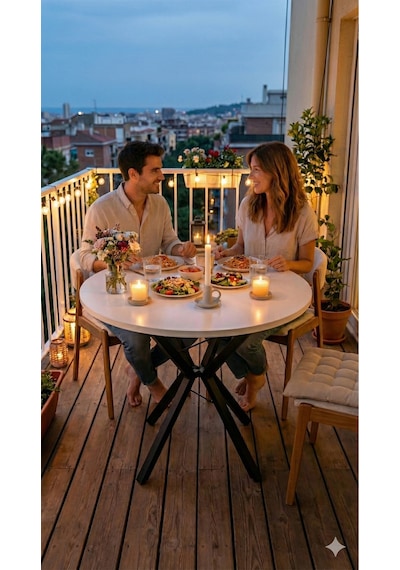70 Cm Siyah Metal Ayak 2-3 Kişilik Yuvarlak Masa Mutfak Masası Balkon Masası Kafe Masası Ofis Masası Beyaz
