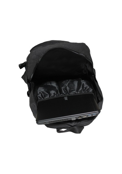 Unisex Körüklü Kanvas Kumaş Laptop Bölmeli Outdoor Sırt Çantası Dağcı Sırt Çantası Escp02 Siyah Siyah