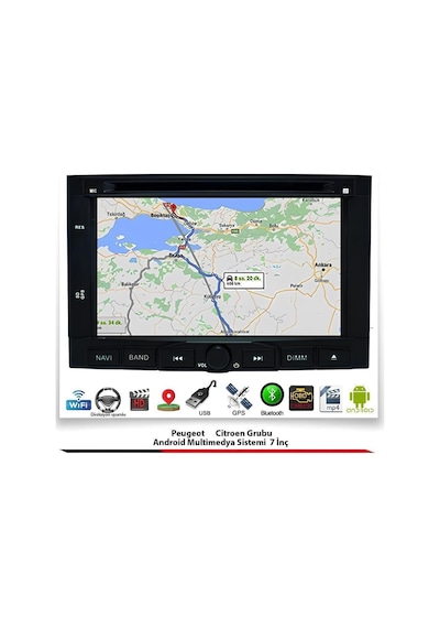 Peugeot 207 Uyumlu Multimedya Navigasyon Gps Kamera Usb Bluetooth