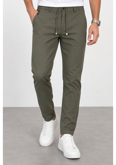 Classics Men Yazı Erkek Slim Fit Dar Kesim Beli Bağlamalı Yan Cepli Casual Jogger Pantolon haki Classics Men Yazı Erkek Slim Fit Dar Kesim Beli Bağlamalı Yan Cepli Casual Jogger Pantolon haki