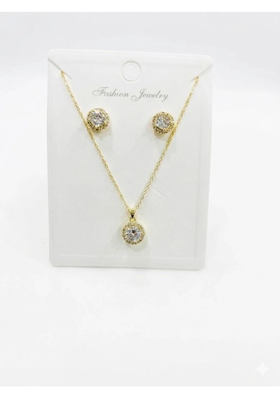 Zirkon Taşlı Zincir : Çelik Ürünler 40+5 Cm - Set0021 Altın - Çok Renkli