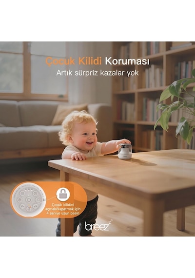 Breez Mini Beyaz Gürültü Makinesi Pışpışlı Ninnili Radyasyon Içermeyen Uyku Arkadaşı