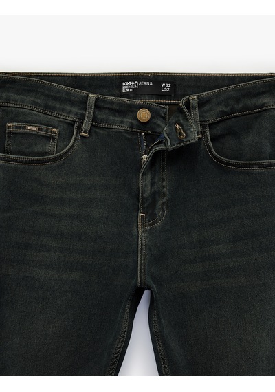 Koton Pamuklu Slim Fit Jean Pantolon - Brad Jean Petrol 6sam40006nd Petrol Koton Pamuklu Slim Fit Jean Pantolon - Brad Jean Petrol 6sam40006nd Petrol