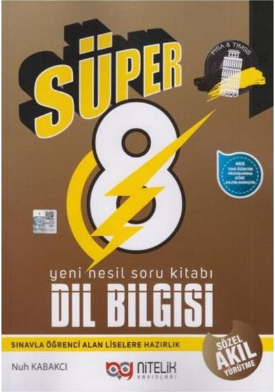 8 Sınıf Süper Dil Bilgisi Yeni Nesil Soru Bankası Nitelik Yay