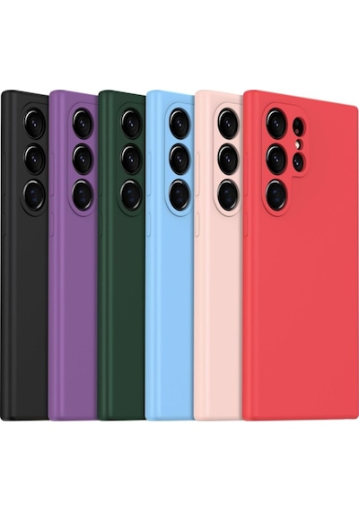Samsung Galaxy S22 Ultra Uyumlu Silikon Kılıf - Pastel Renk Tonu Kamera Korumalı Kapak - Lila