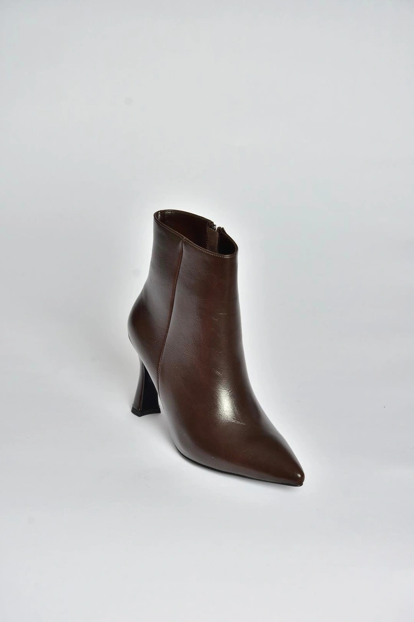 Fox Shoes V676200060 Kahverengi Rustik Kalın Topuklu Kadın Bot Kahverengi-rustik