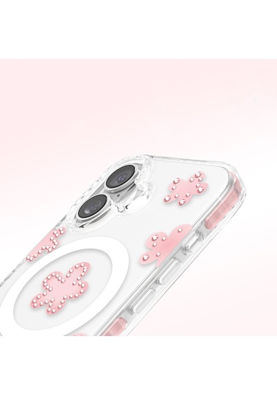 İphone 17 Uyumlu Kılıf M-safe Şarj Özellikli Zore Paris Elvo Sert Pc Kapak Pembe