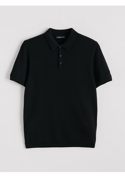 Lcwaıkıkı Classic Siyah Polo Yaka Erkek Triko Tişört