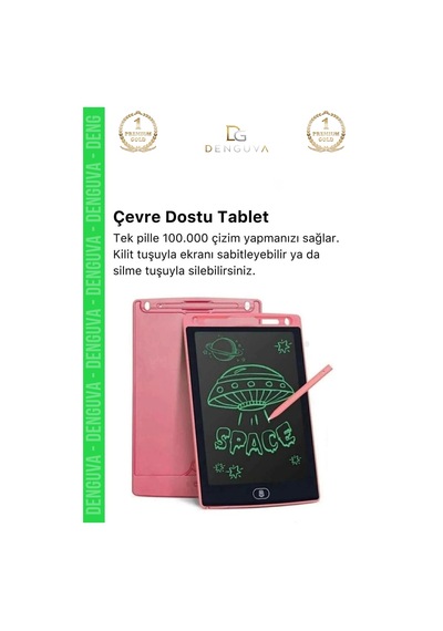 Dijitalçizimtableti Lcd Grafik Çizim Not Yazma Dijital Çocuk Yazı Tahtası Hafif Taşınabilir Model R