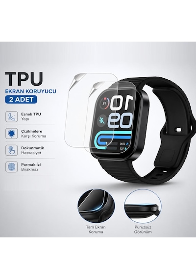 Xiaomi Redmi Watch 6 Lite İle Uyumlu Ekran Koruyucu Tpu, Tam Kaplayan Akıllı Saat Koruması 2 Adet