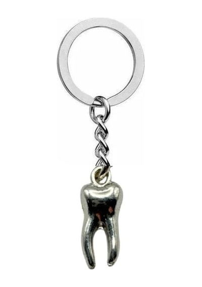 Diş Figürlü Anahtarlık Zamak Metal Unisex Anatomik Ve Alternatif Aksesuar