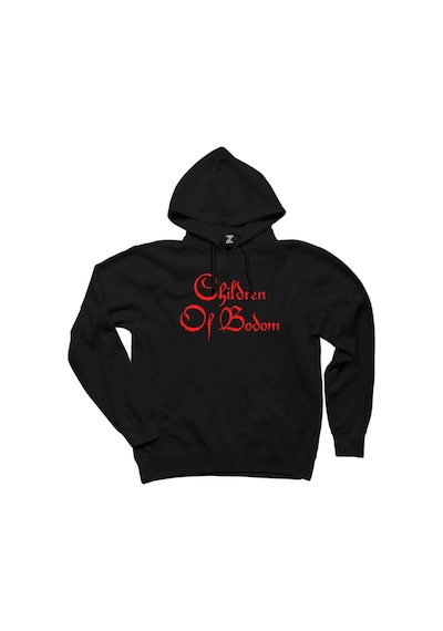 Children Of Bodom Yazı Siyah Kapşonlu Sweatshirt Hoodie Siyah