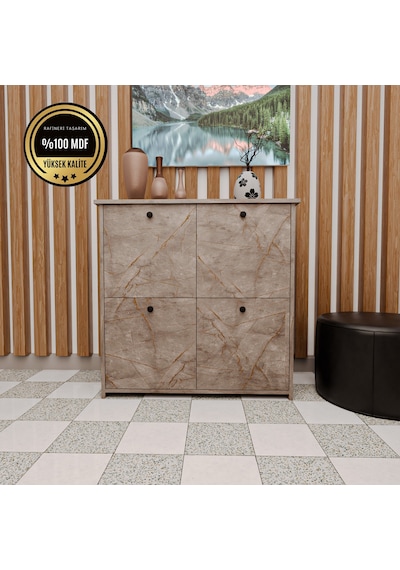 Dekorfim DF08103GD MDF Antre Hol Ayakkabılık Ayakkabı Dolabı