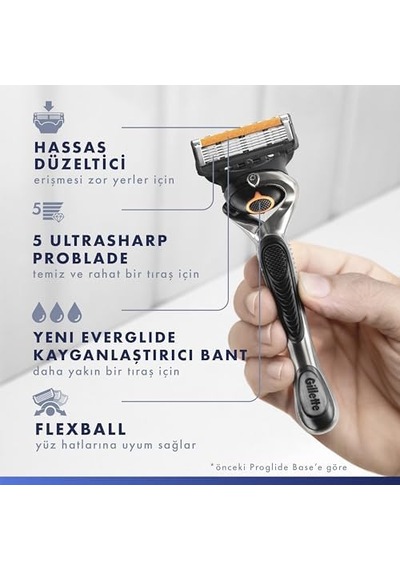 Fusion Proglide Tıraş Makinesi + 2 Adet Yedek Tıraş Bıçağı