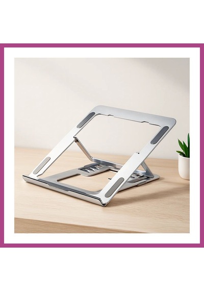 Gees Global Katlanabilir Alüminyum Laptop Stand 6 Açılı Gümüş Gbzs