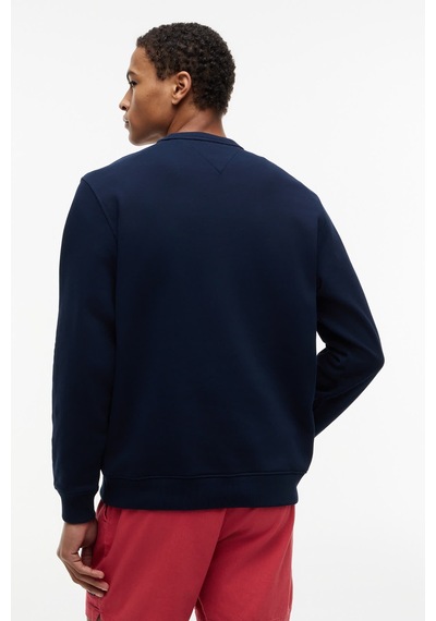 Tommy Hilfiger Tjm Reg Badge Crew Htr Erkek Mavi Sweatshirt - Dm0dm21921