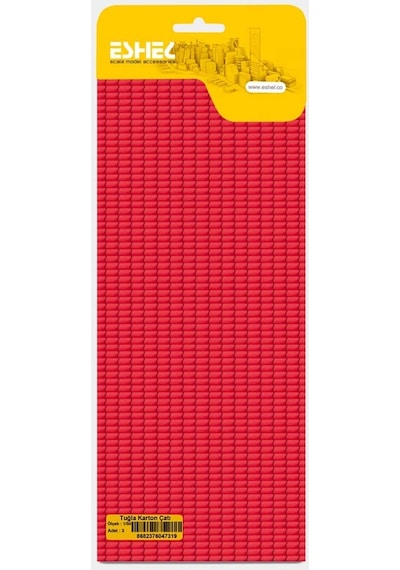 Eshel Maket Tuğla Karton Çatı--1/50--3 lü