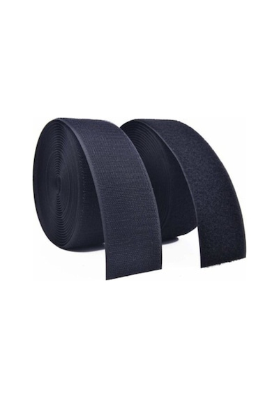 Paşateks-3 Metre Cırt Cırtlı Bant , Kaliteli Cırt Bant,çift Taraflı Cırt En 5cm X Boy 3mt-siyah