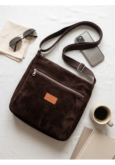 Vellbags Çikolata Kahve Kadın Omuz Çantası Modern Fermuarlı Günlük Çanta Acıkahve