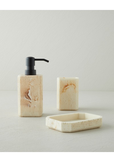 Mariee Polyresin 3'lü Banyo Seti Naturel